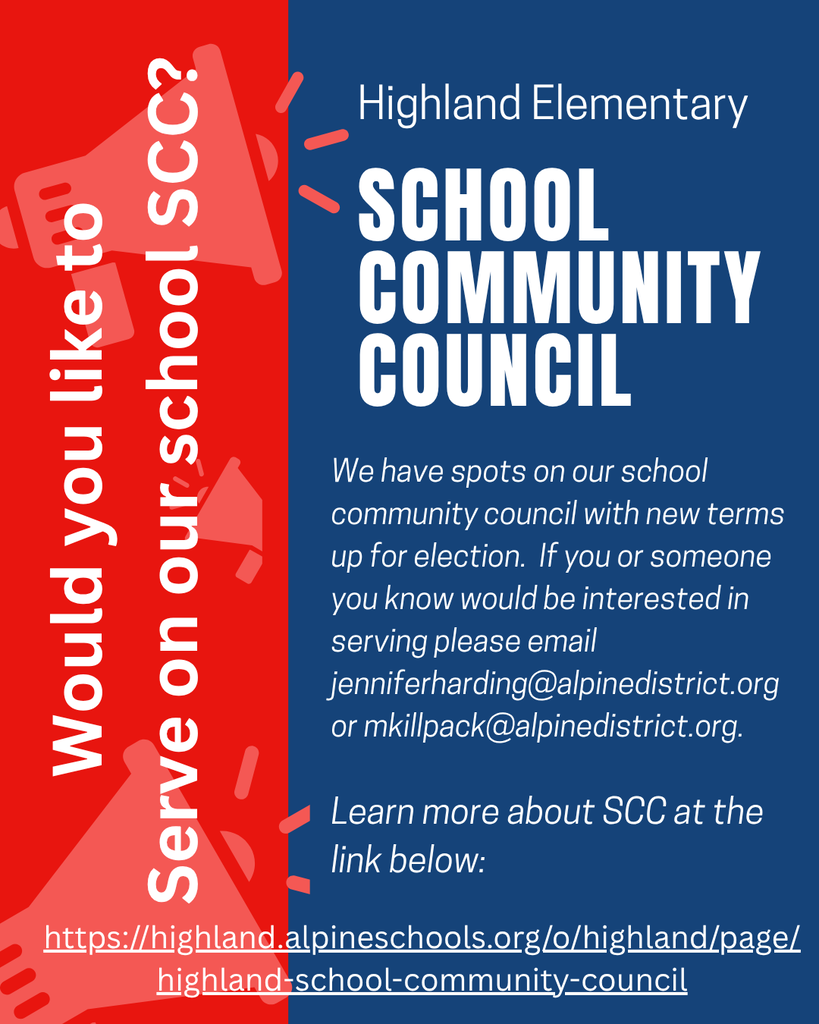 Red and blue background, link for SCC info