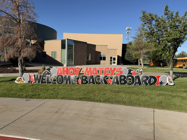 Ahoy Mateys Welcome Back Yard Sign