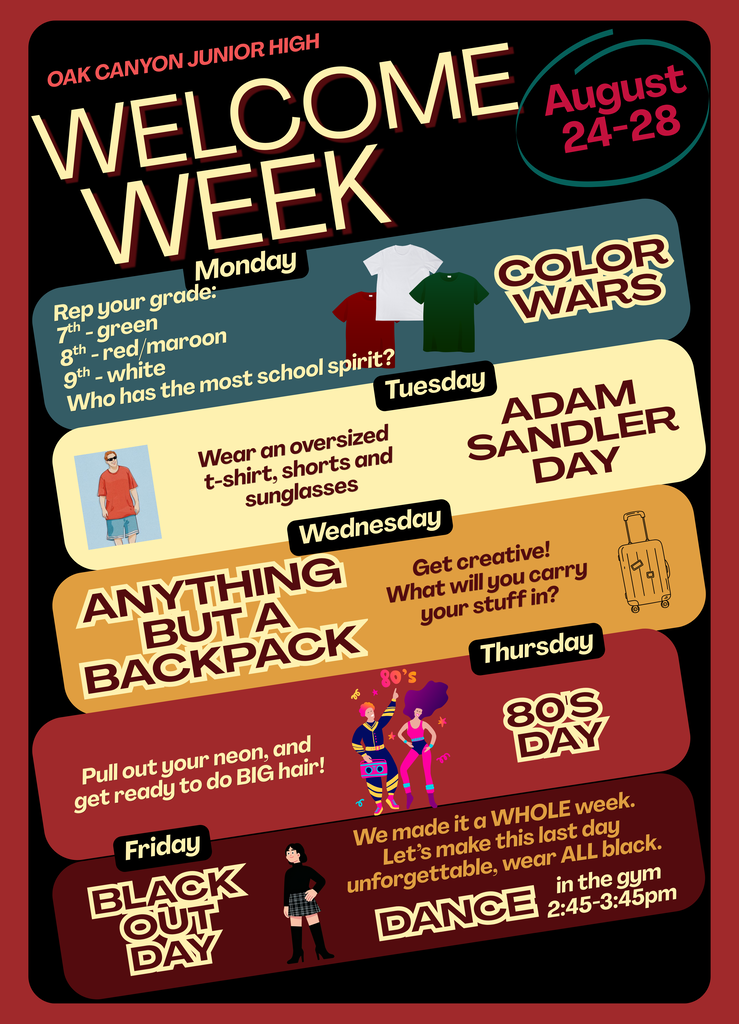 WELCOME WEEK