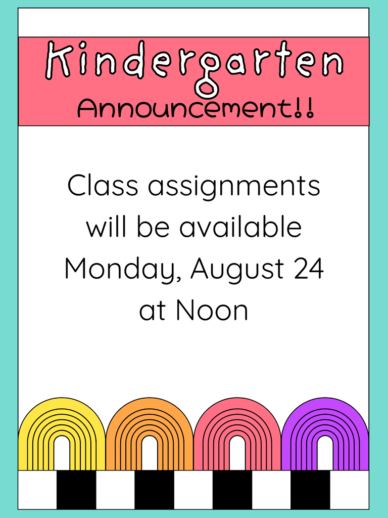 Kindergarten Class Assignments