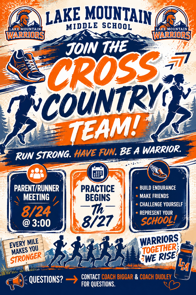 Join the Cross Country Team! Parent/runner meeting 8/24 @3:00pm. Practice begins Thursday 8/27. Contact Coach Biggar & Coach Dudley for questions