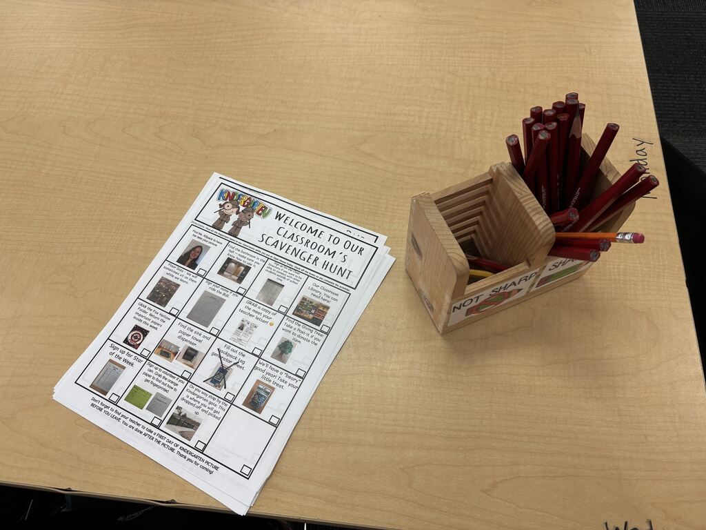picture of a desk with paper and pencils
