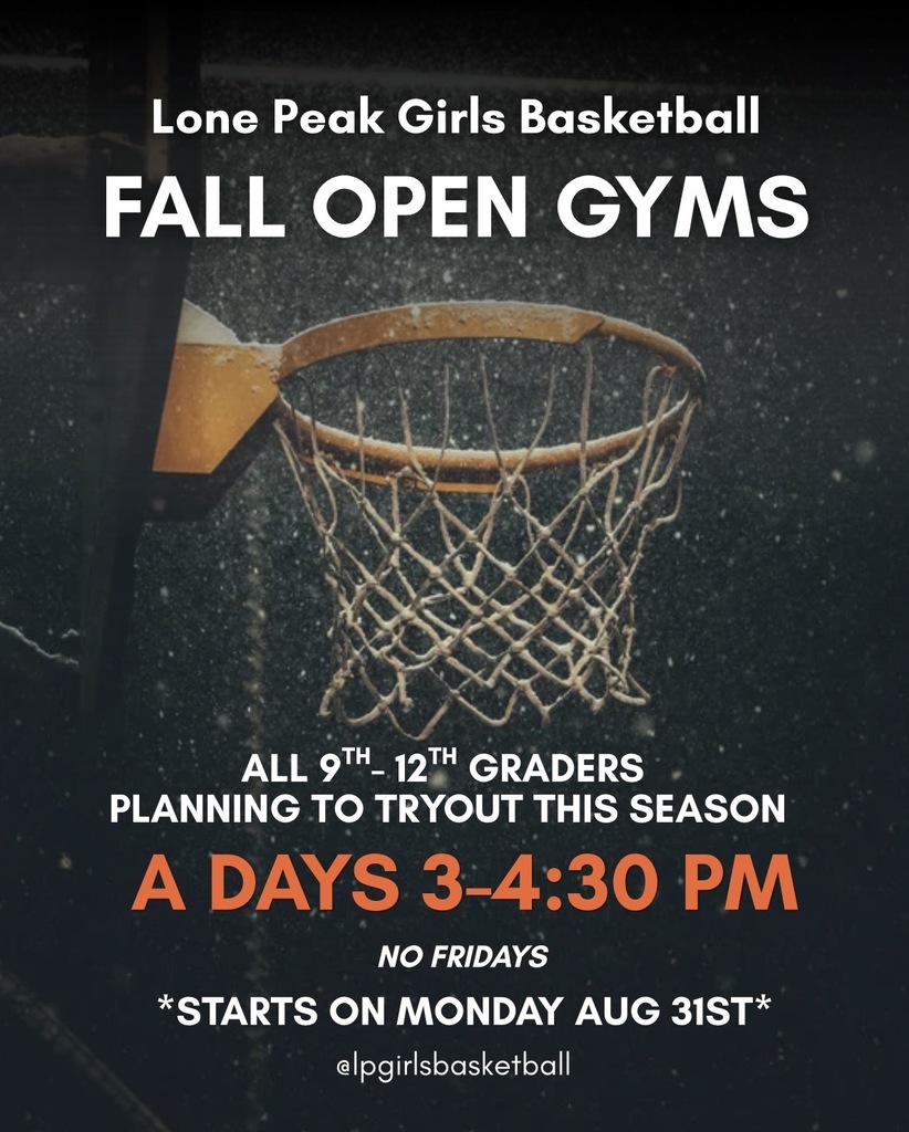 Flyer about Fall Open Gyms for LPHS Girls Basketball