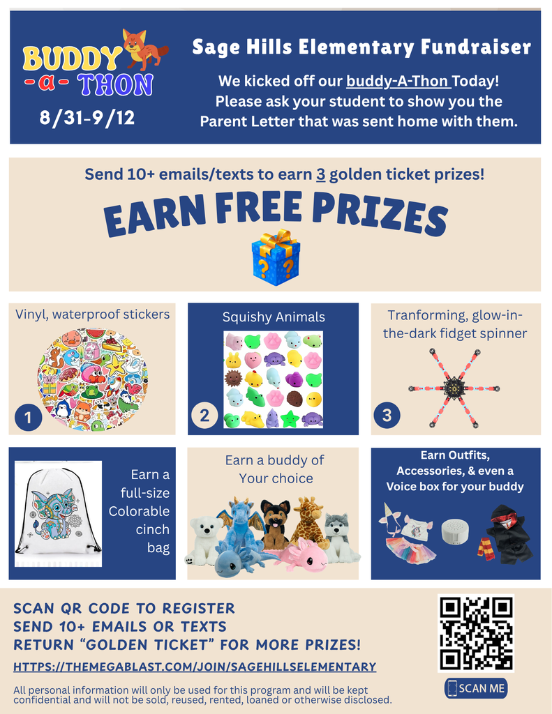 Image of prizes available through the fundraiser.