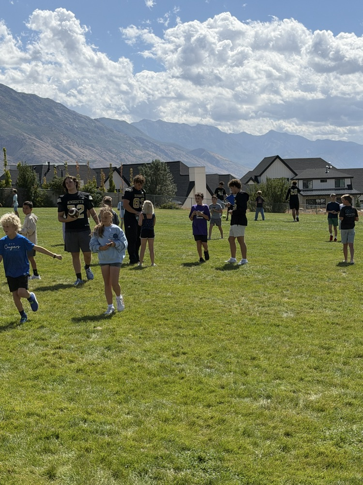 students playing