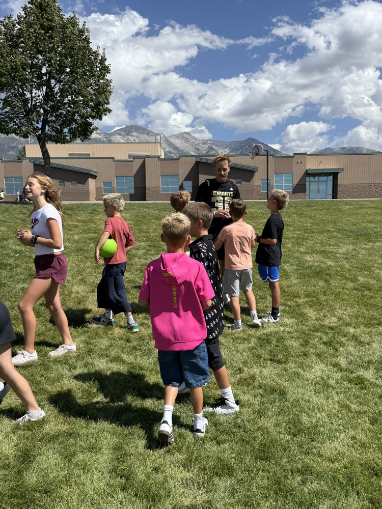 students playing
