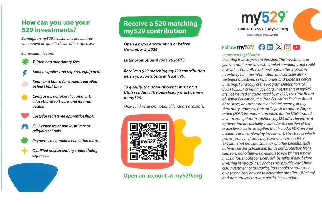 Colorful shapes and QR code