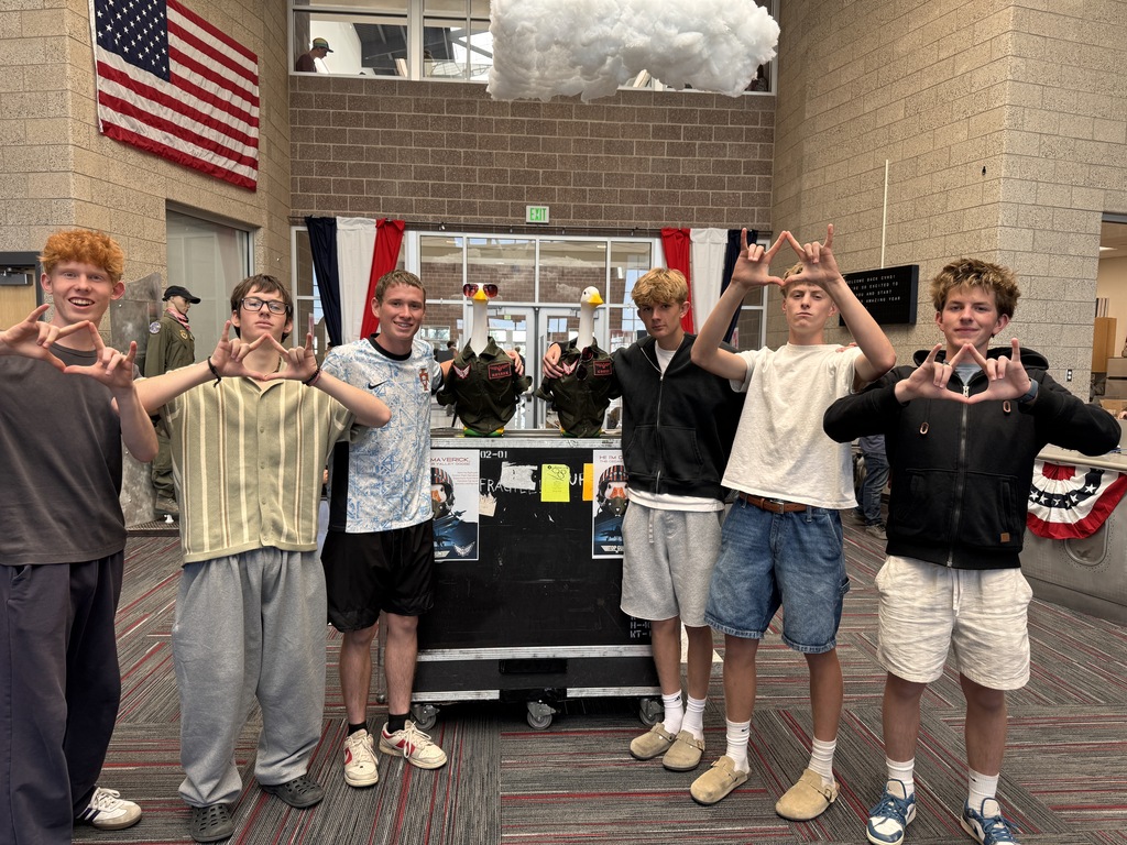 Picture featuring Maverick and Goose in the Media Center