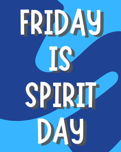 blue swirl background friday is spirit day