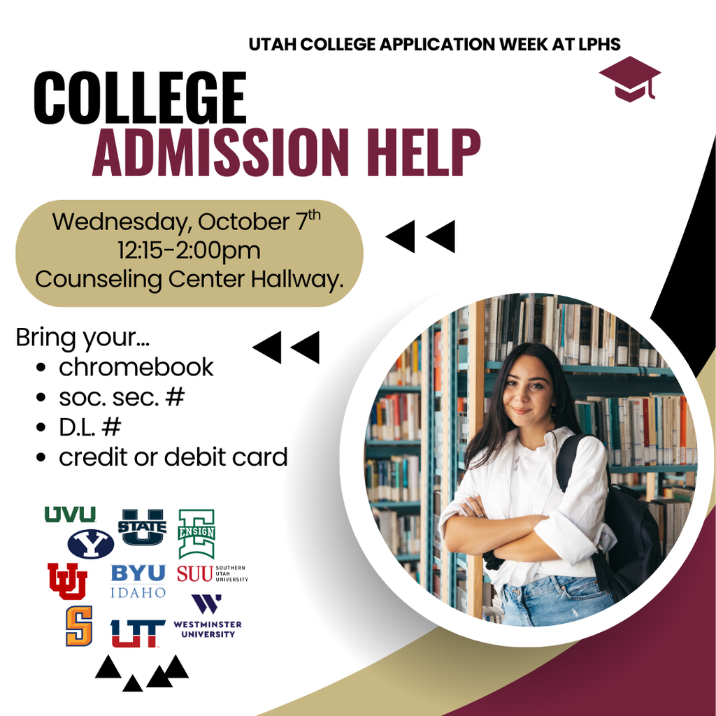 Flyer for College Application Week at LPHS