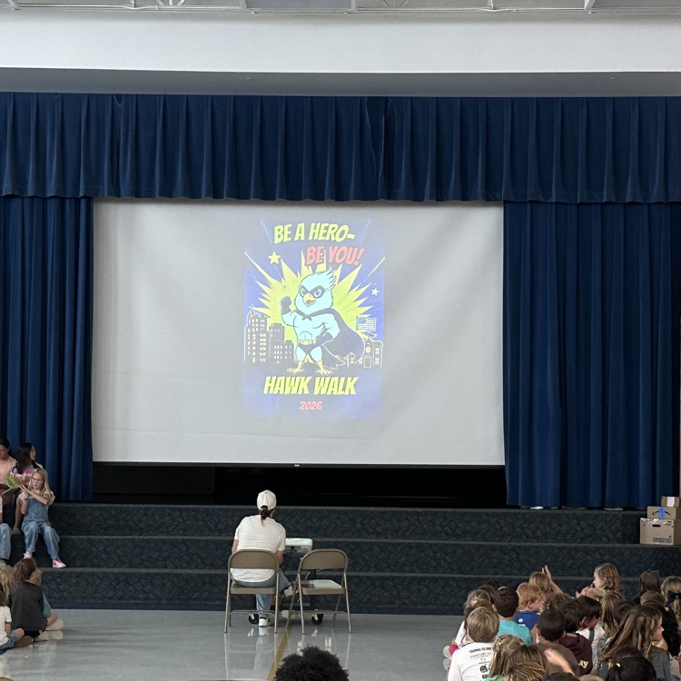 students at the Hawk walk assembly  