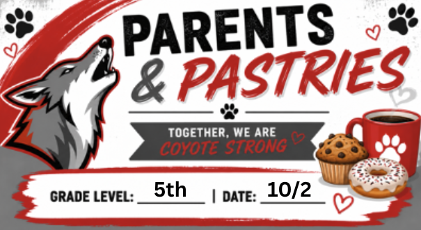 Parents and Pastries Flyer for 5th grade. 