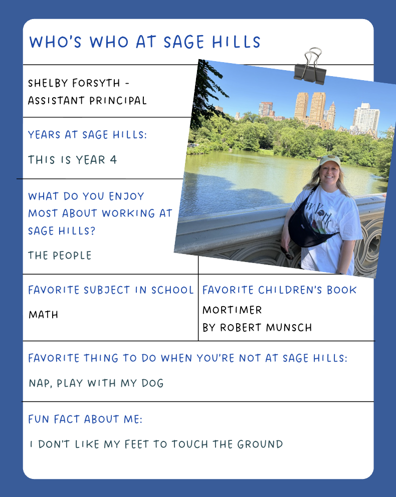 Image of our assistant principal with getting to know you facts