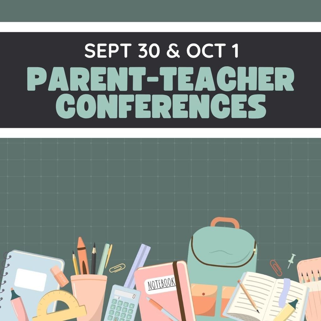 school supplies, text for parent/teacher conference signups