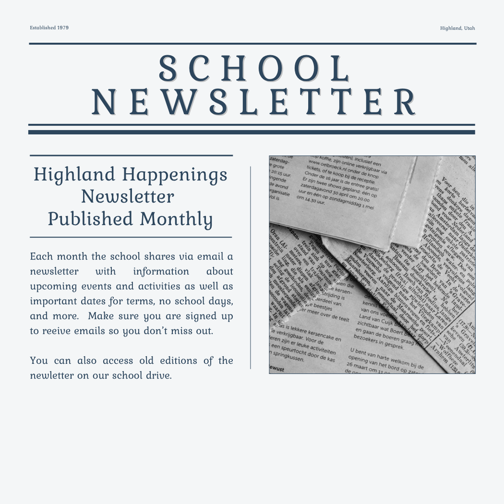 newspaper and information about newsletters