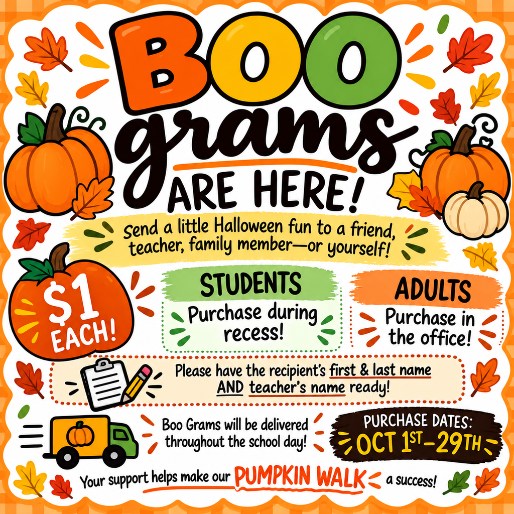 Boo Grams are here! $1 each!