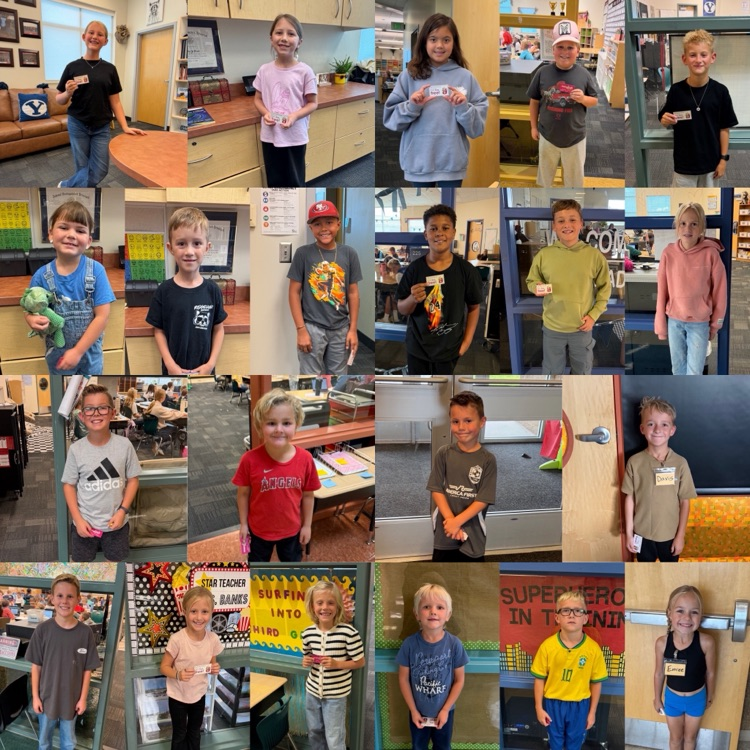 students showing off Rocky Rewards