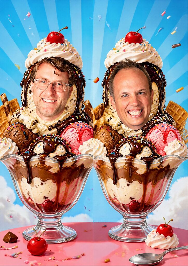 Mr. Killpack and Mr. Campbell as Sundaes