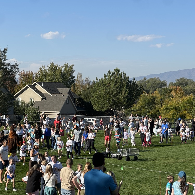 students participating in hawk walk 