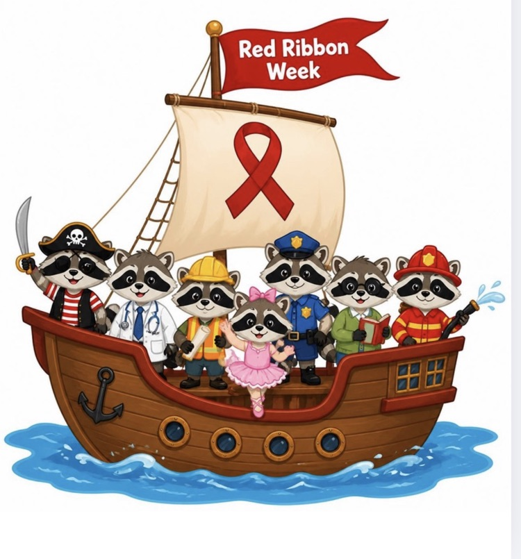 A cartoon pirate ship of Raccoons from multiple careers
