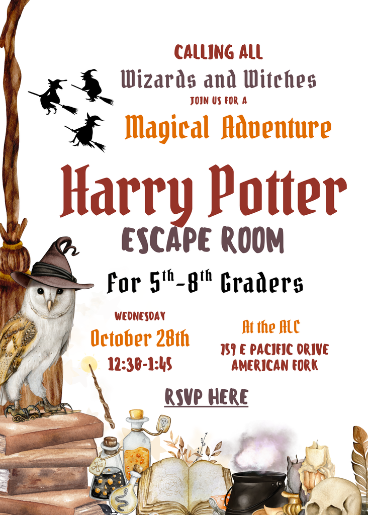 Harry Potter escape room sign