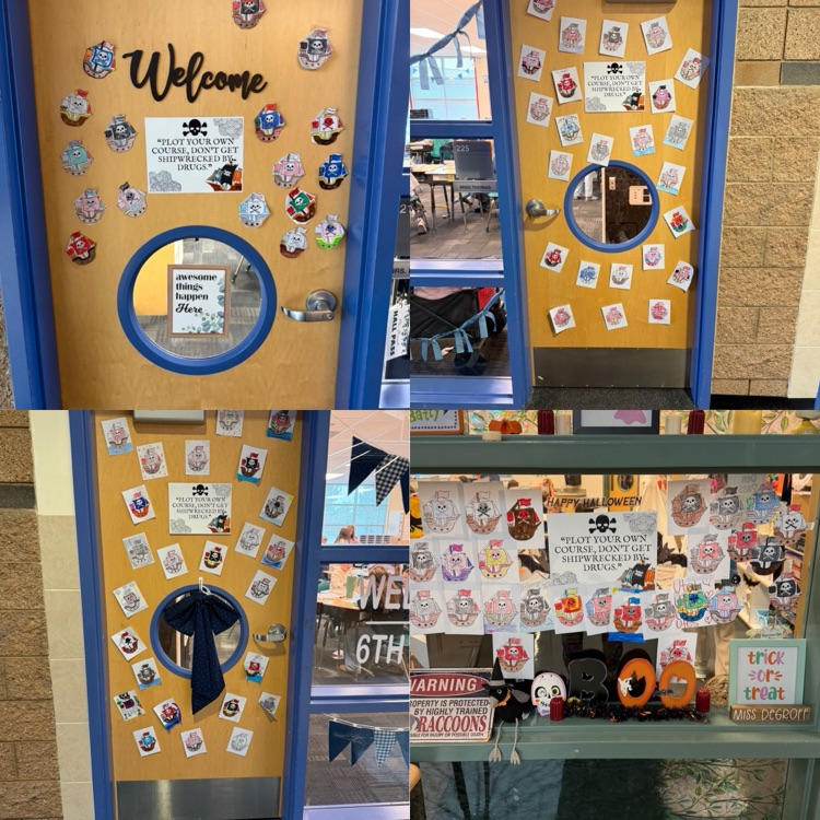 classroom doors with pirate ships