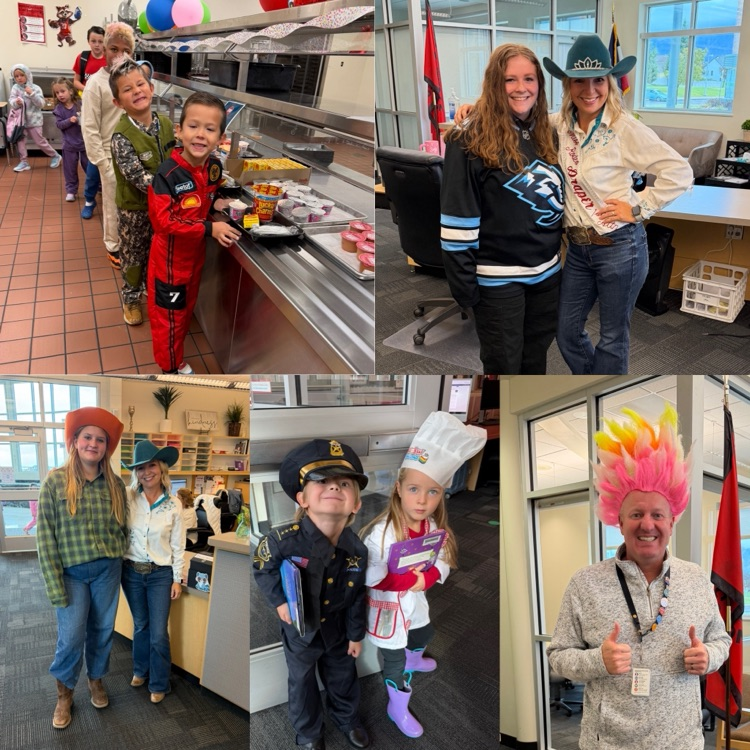 collage of students dressed in future career uniforms