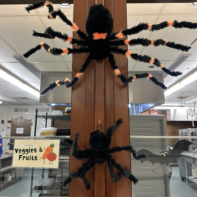 Halloween sliders in the lunchroom  