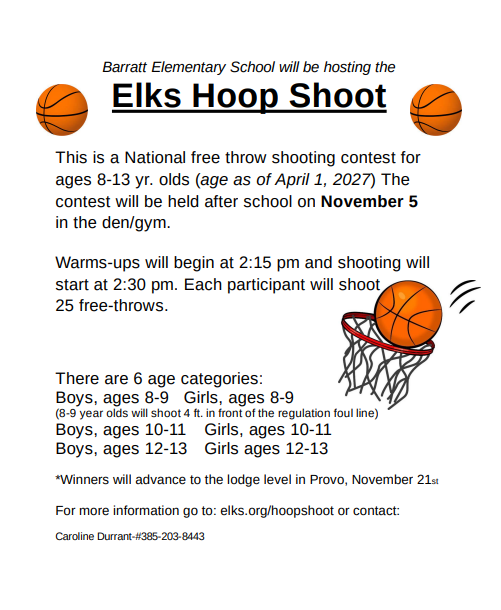 flier with information about a basketball competition