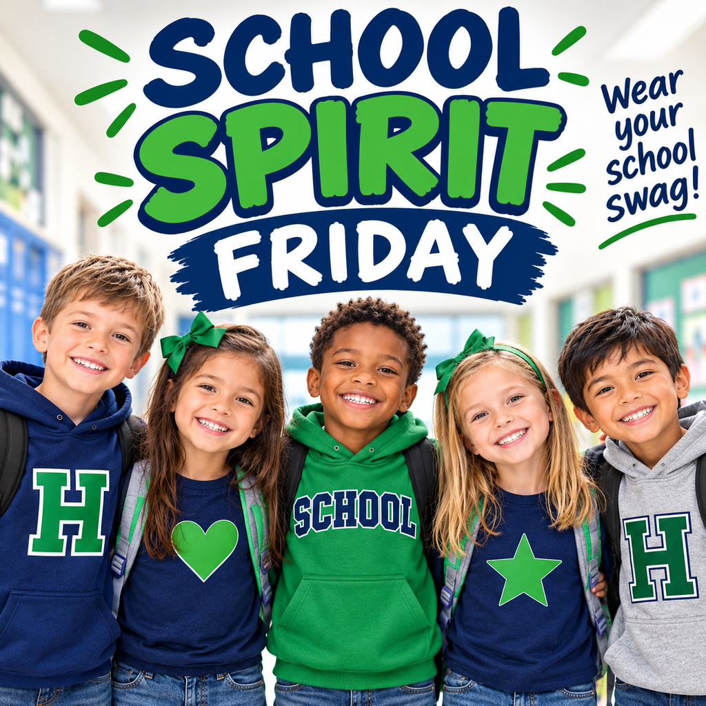 students wearing school spirit swag