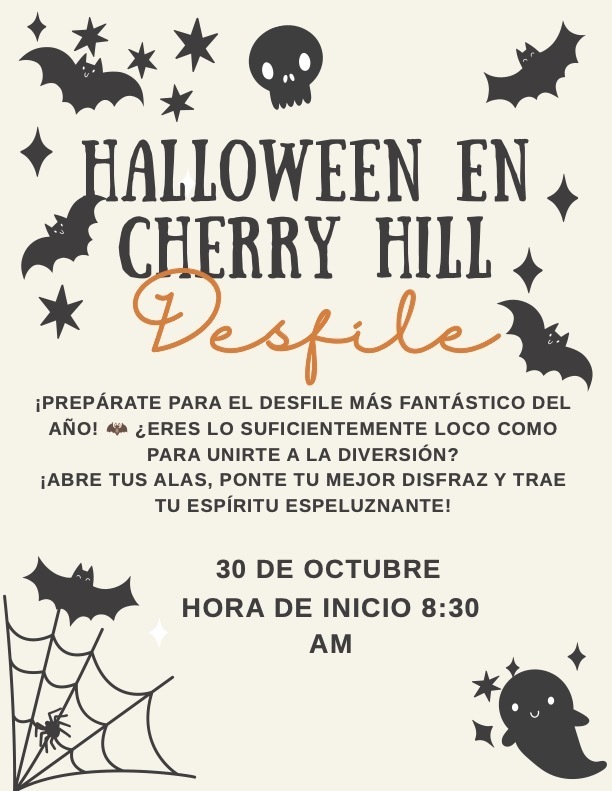 Halloween parade is Oct 30th at 8:30am