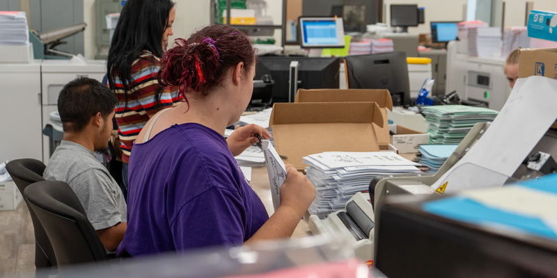 TTEC students working in ASD Printing Services