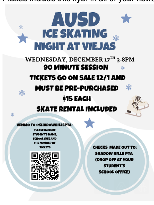 AUSD Ice Skating Night at Viejas