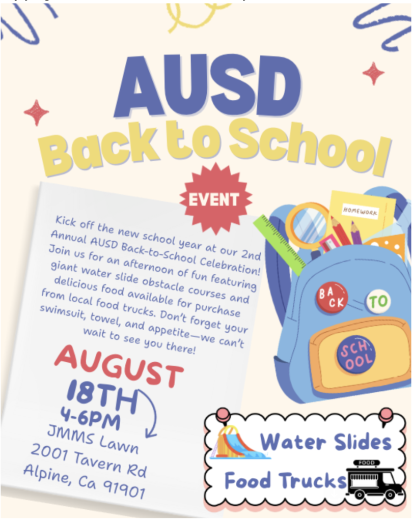 Back to School Event August 18, 2025