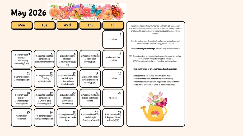 school menu 