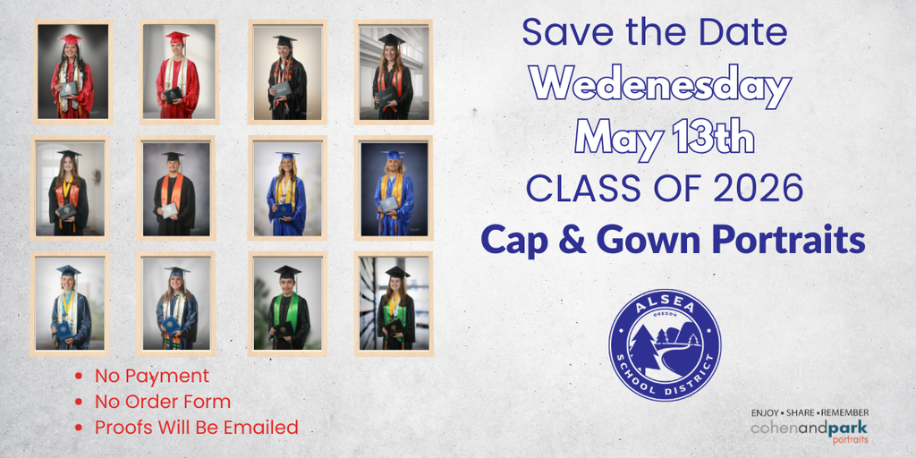 Photo ad for senior cap and gown photos.