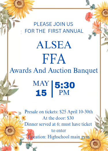 FFA Banquet flyer