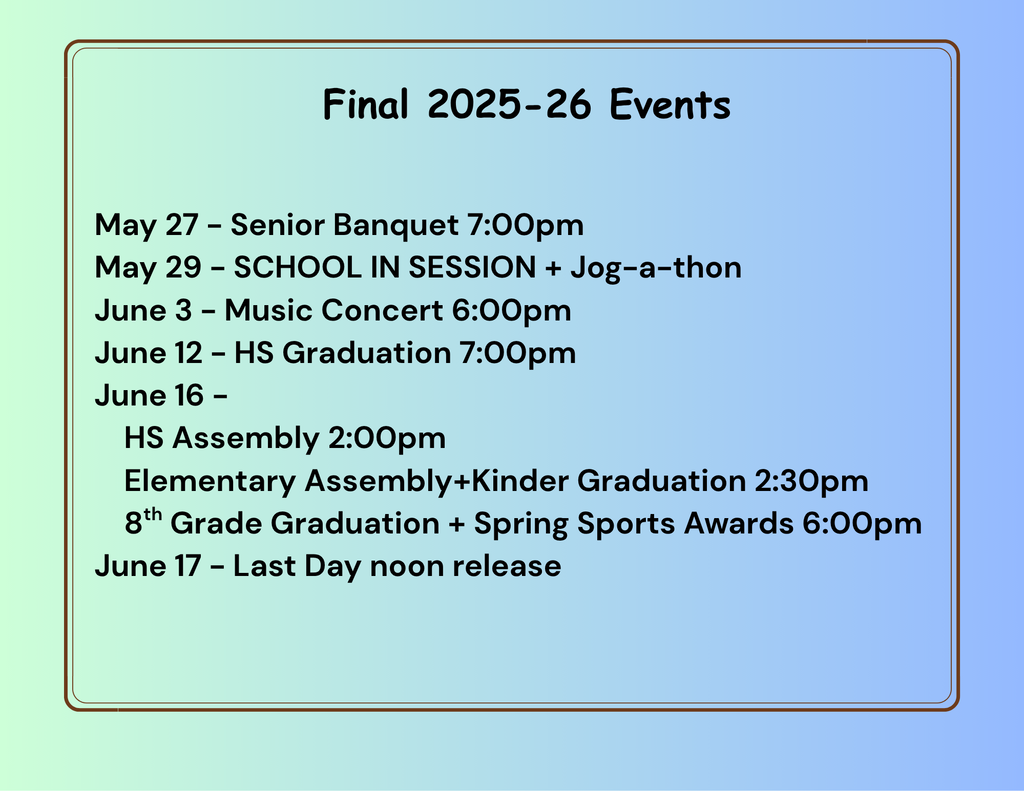 List of events 