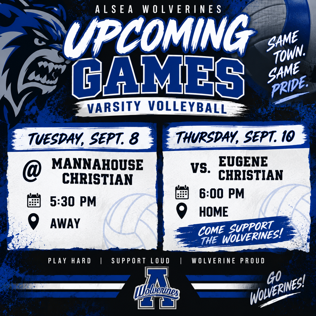 Alsea Varsity Volleyball This Week!