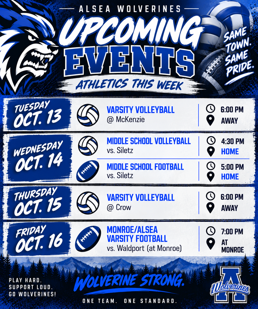 alsea sports schedule