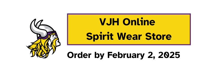 Online Spirit Wear Store Through February 2