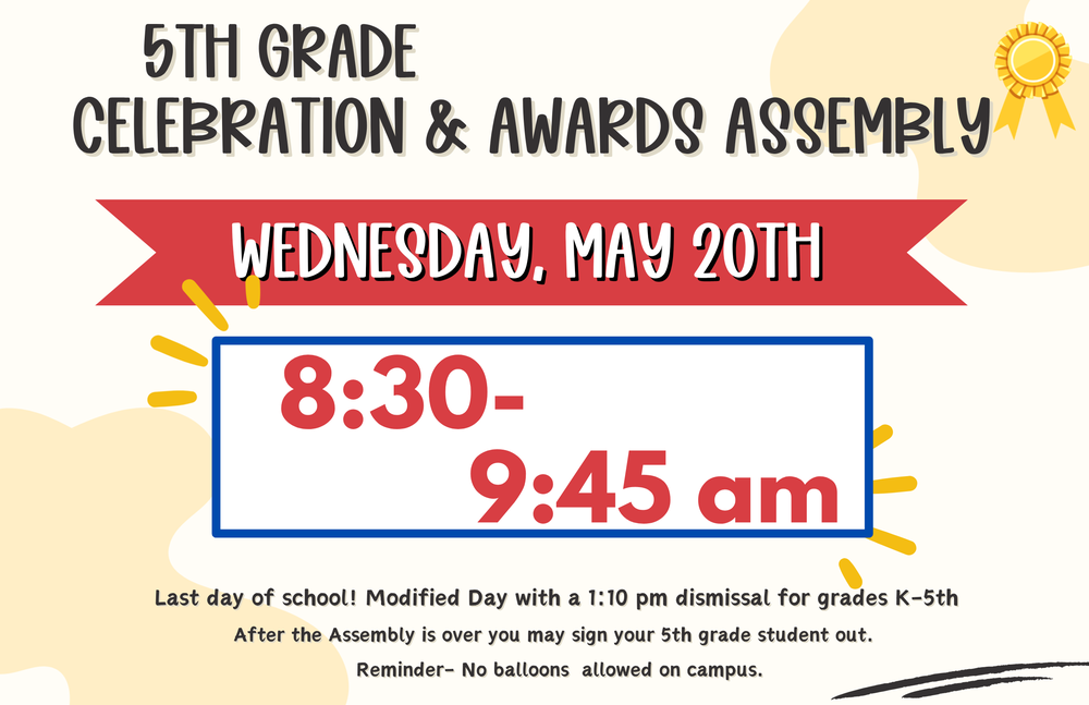 5th Grader Celebration