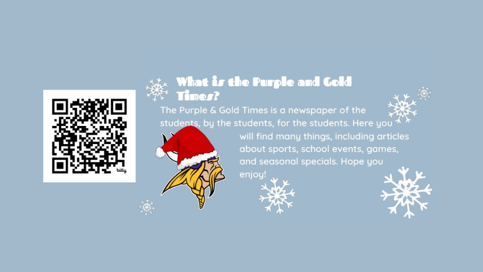 Winter Purple & Gold Times Newspaper