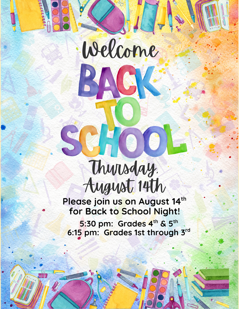 2025 Back to School Night