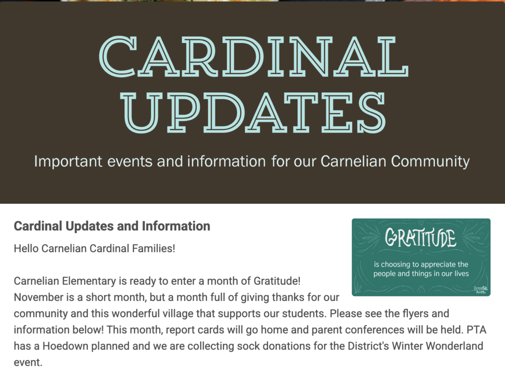 Cardinal Updates
