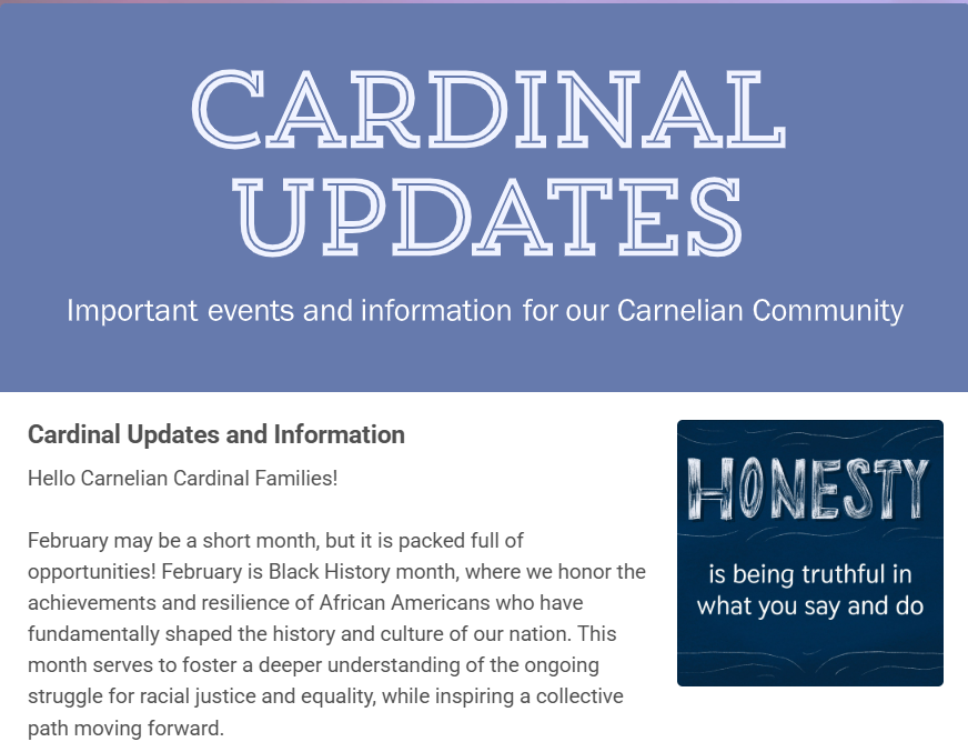 Cardinal Updates