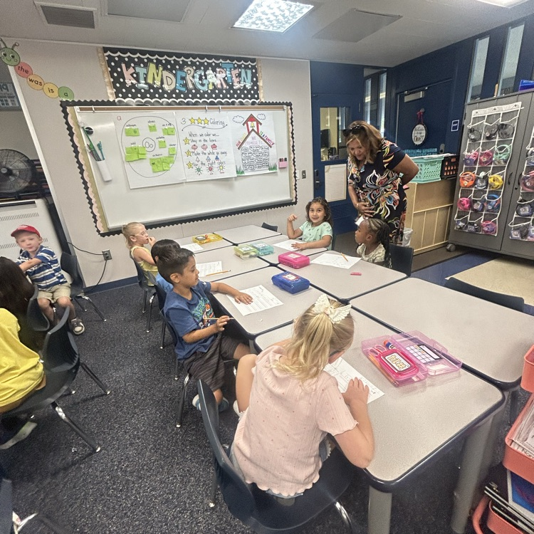 Dr. Pierce visiting a classroom