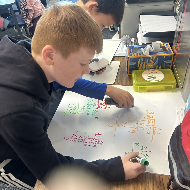 more students using whiteboards in math class