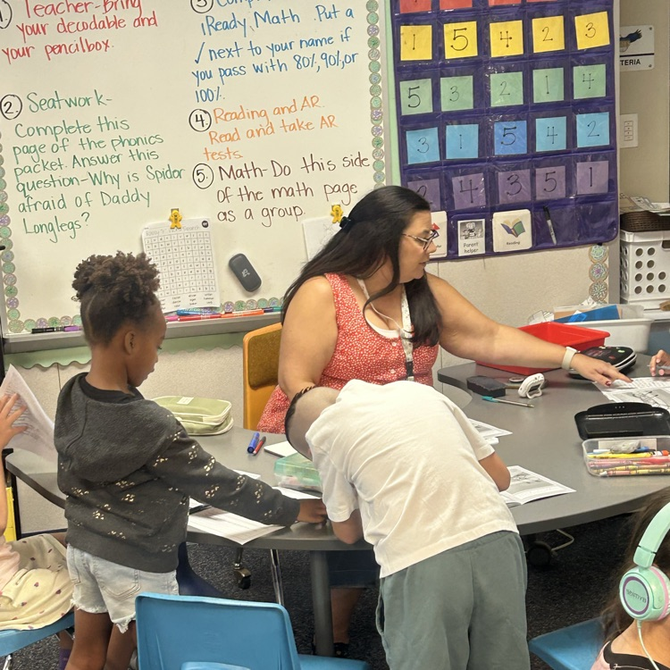 teacher with small group