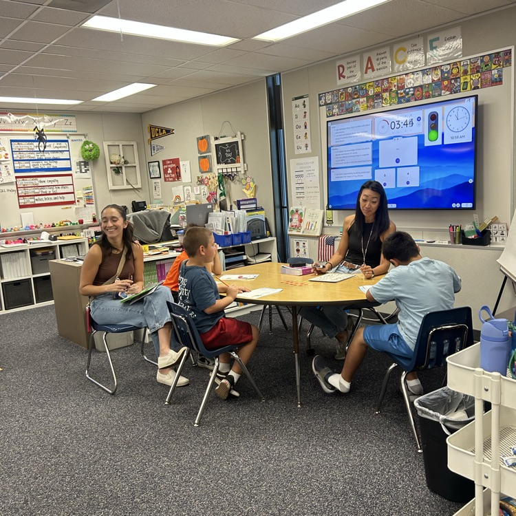 teacher in small group math